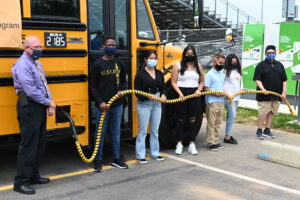 LCPS Jouley electric school bus plug in event