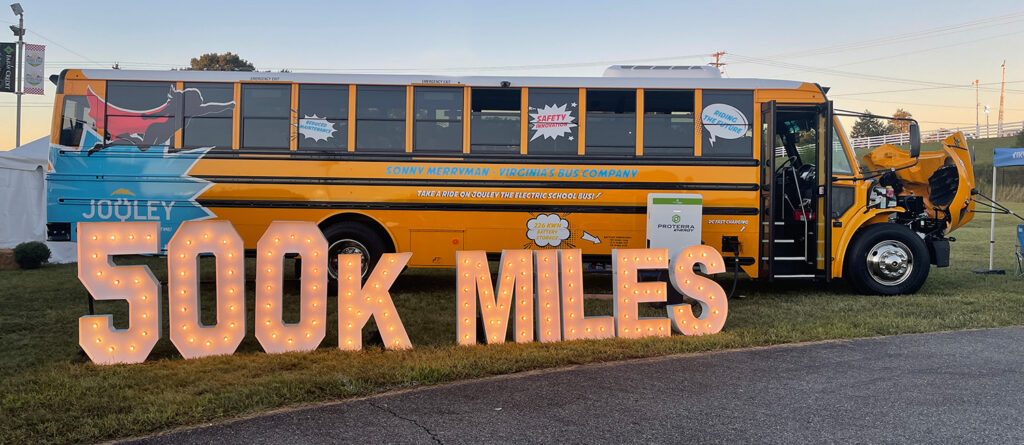 The second largest electric school bus fleet in the US just crossed 500,000 service miles